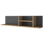 Hanah Home Estantería de Pared AE103 - 2640 Nogal y Antracita